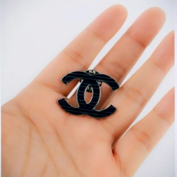 Chanel Interlocking CC Logo Brooch